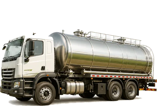Bulk milk tanker truck