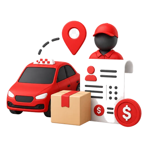 Taxi Delivery and Payroll icon